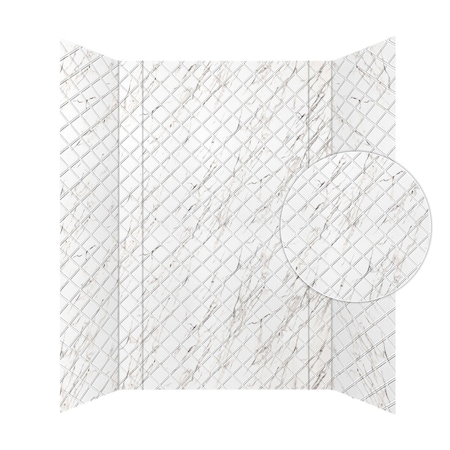 From Plain To Beautiful In Hours Argyle PVC Glue-up Tub & Shower Wall Panels Surround in Marble 60 in. x 96 in. 133-640-ARG-KIT